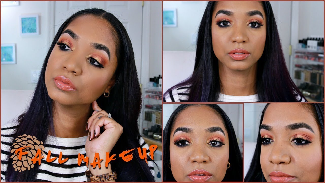 MAKEUP TUTORIAL First Day Of FALL Warm Eyeshadows Warm Lips