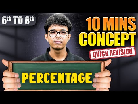 Percentage in 10 Mins | Math For Class 6th to Class 8th