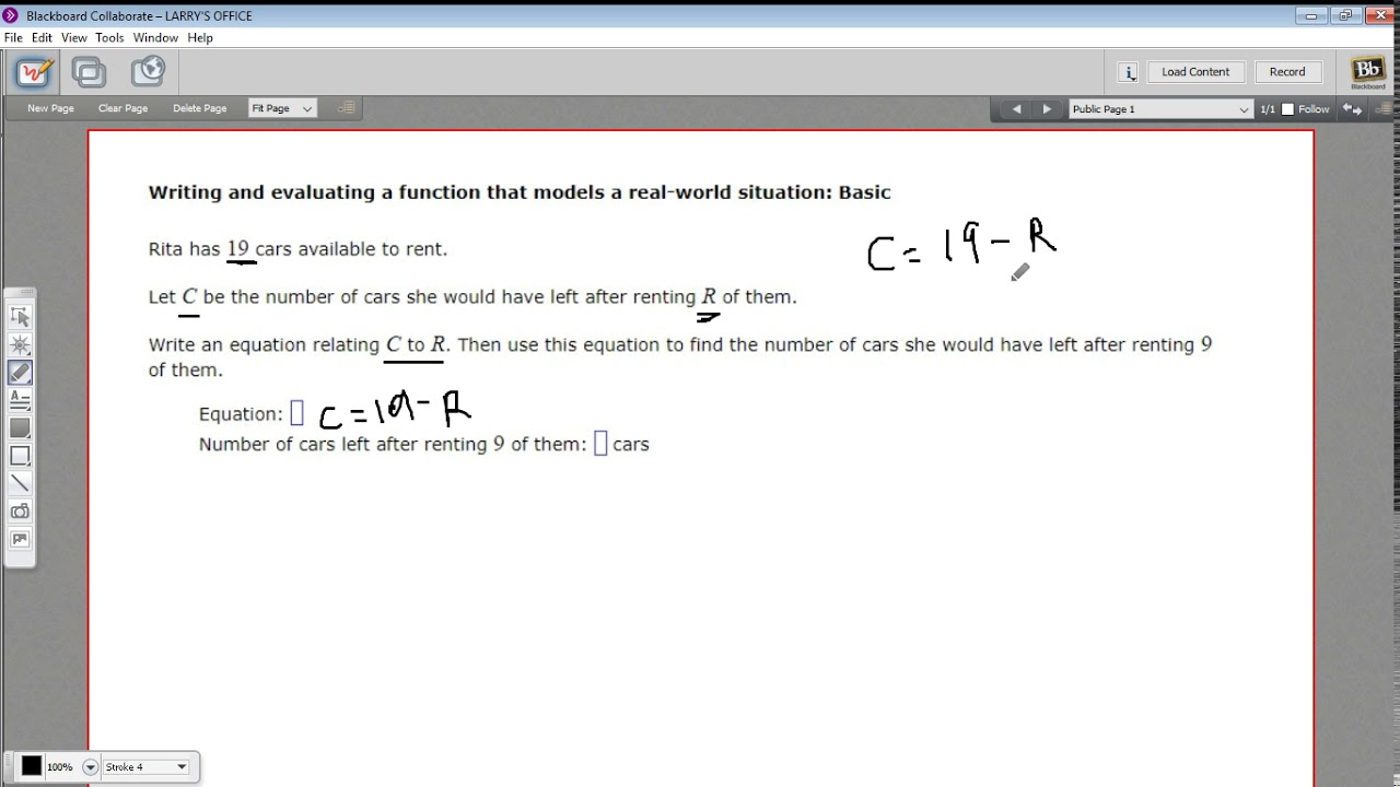 Writing And Evaluating A Function That Models A Real World Situation Writing And Evaluating A Function That Models A Real World Situation