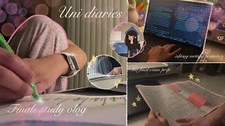 FINALS STUDY VLOG 📚cramming for finals, late night grind & intense studying (realistic) ⋆˚࿔
