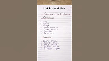 Continents and Oceans