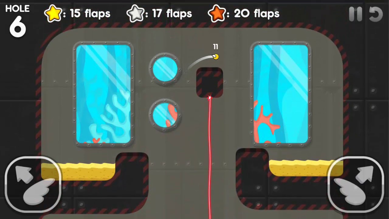 Flappy Golf 2 LASER SUB HOLE 1-9 Gold Star Walkthrough