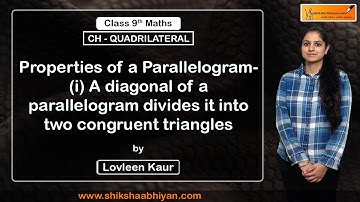 A diagonal of a parallelogram divides it into two congruent triangles