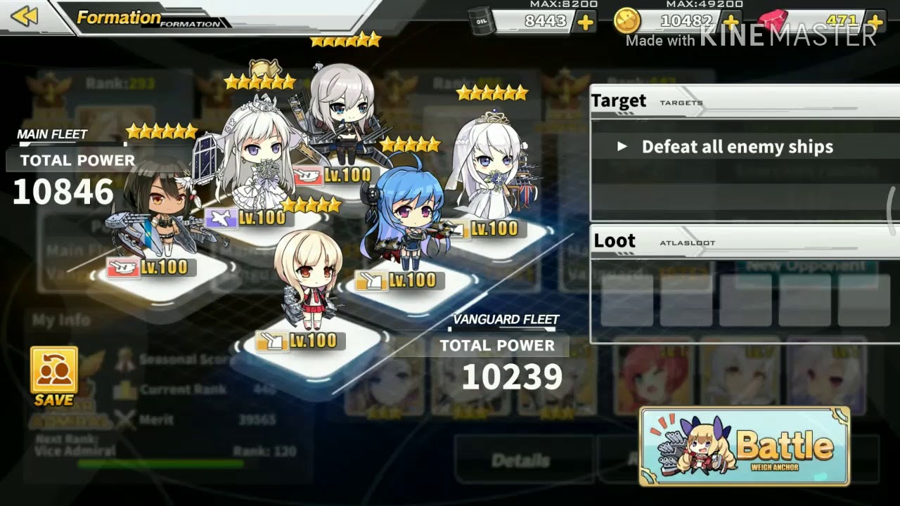 [Azur Lane] Daily Exercises (24) same fleet composition YouTube
