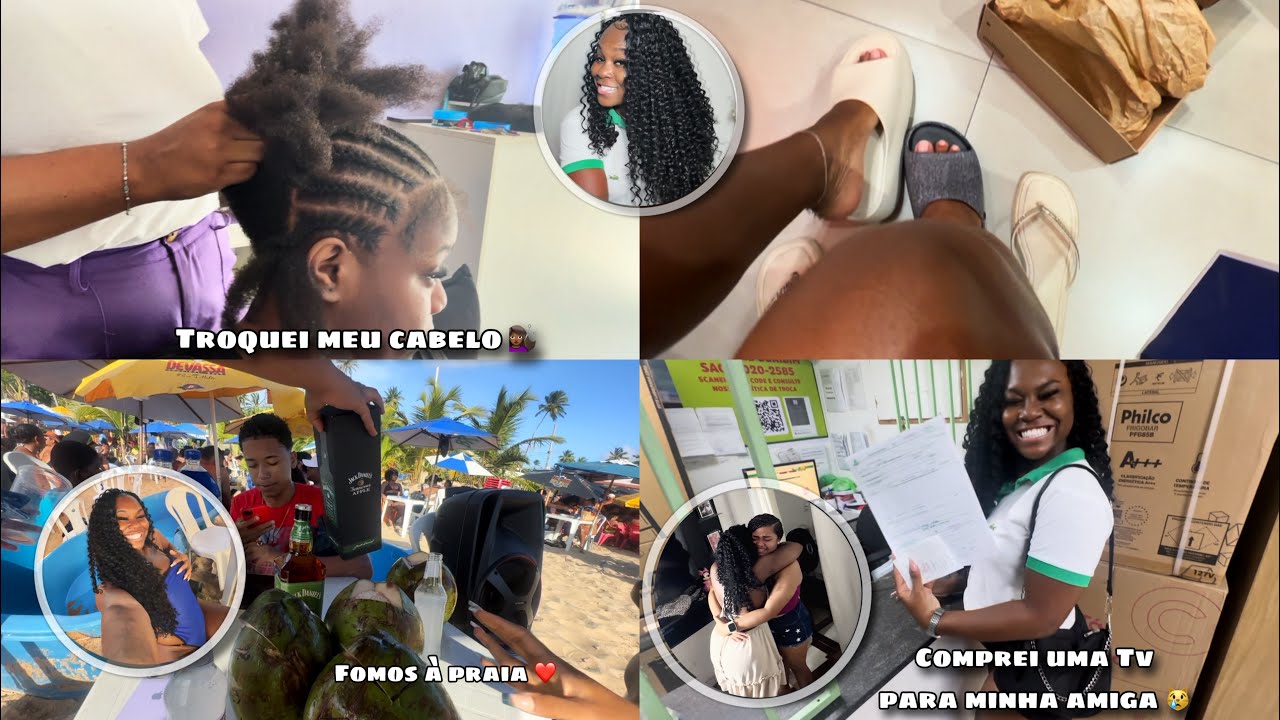 Vlog aleatório📺🏝️ (Comprei uma Tv para minha amiga,troquei meu cabelo) #minnynovamente