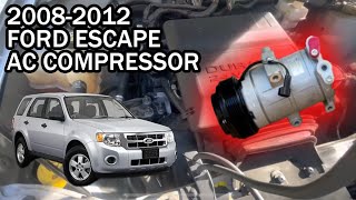 2008-2012 Ford Escape AC Compressor Replacement V6 3.0L Part 2 Accumulator. AC Hoses. Expansion VLV