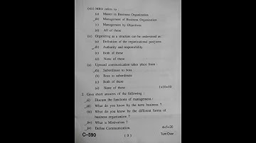 BCA 3rd Sem 2021 || Business Practices And Management || question paper #HPU