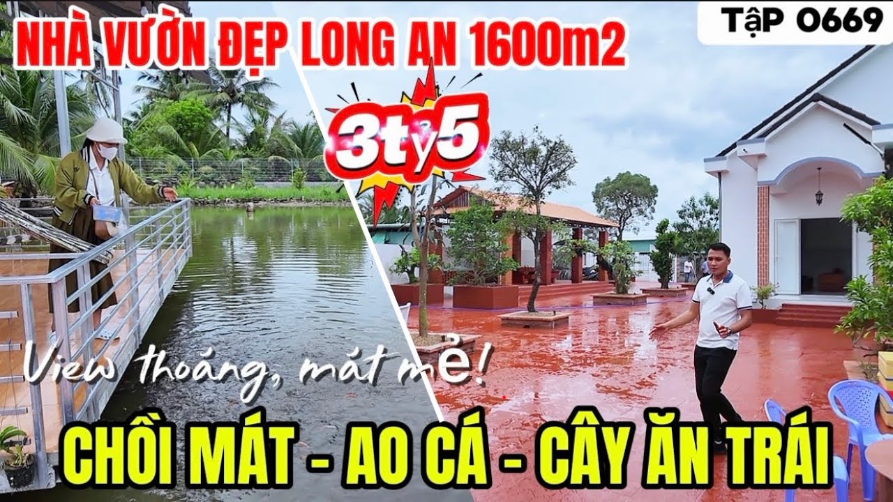 Tập 0669 Nhà vườn đẹp Long An | Nhà cấp 4 sân vườn 1600m2 thiện chí bán | Nhà vườn 365 Bình Chánh