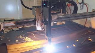 Cutting 16mm steel at 120 amps with Linuxcnc