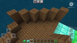 Building a Minecraft pirate ship out of random materials (creative)