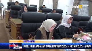 Ketua Dprd Batang Hari Pimpin Paripurna Penyampaian Nota Rapbdp 2025 Dan Rpjmd 20252029