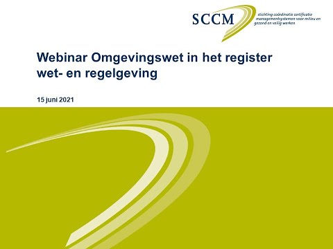 Webinar Omgevingswet in het register wet- en regelgeving