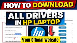 How to Download All Drivers in HP Laptop official website | HP Laptop Me Drivers Kaise Download Kare