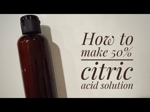 How to make 50% citric acid solution