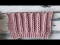 غرز تريكو سهله وبسيطه للمبتدئين Knitting Patterns غرزة السنبله تريكو 