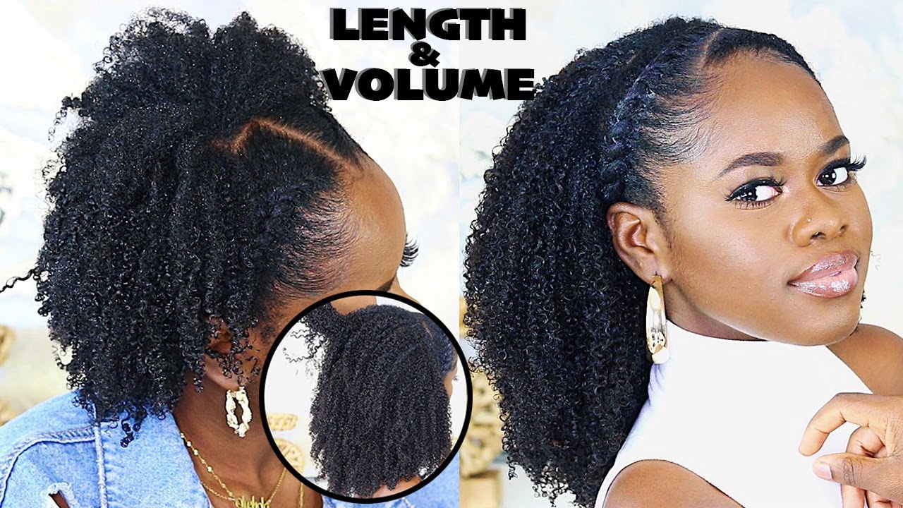 ADD LENGTH AND VOLUME TO YOUR SHORT NATURAL HAIR | KINKY CURLY CLIP IN EXTENSIONS