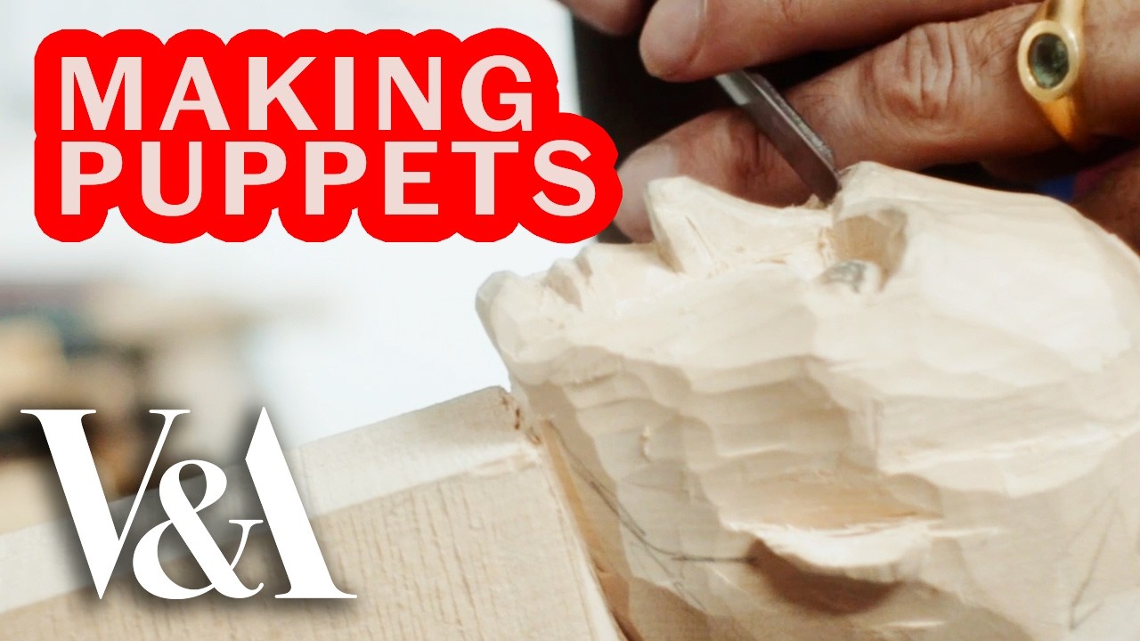 YouTube thumbnail for “How to Make a Puppet: Inside the Endangered Art of Marionette Making 🔨🎭” by V&A Up Next
