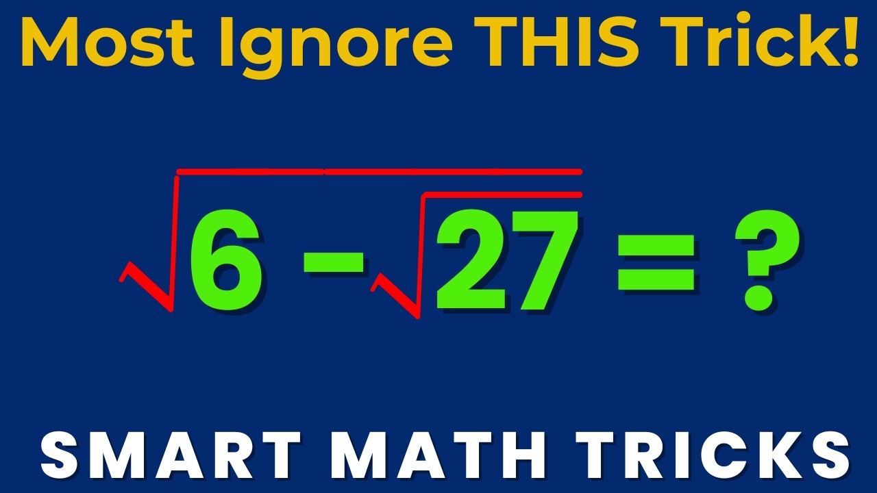 Impossible Square Roots USA | Can You Solve This Impossible Square Root Puzzle? √(6 − √27 ...