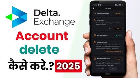 Delta exchange account delete kaise kare!! how to delete Delta exchange account!!