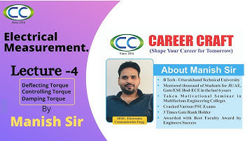 Electrical Measurement lecture | deflecting torque Or Controlling torque Or damping torque