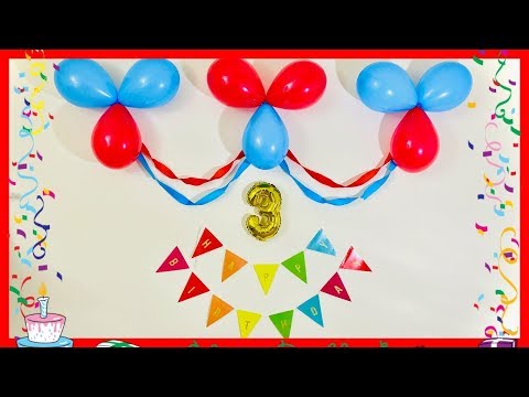 very-easy-birthday-decoration-/-very-easy-balloon-decoration-at-home---party-decorations.