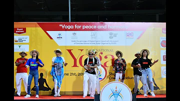 Laughter Yoga with Bollywood Songs and Dance at Sharjah Cricket Stadium