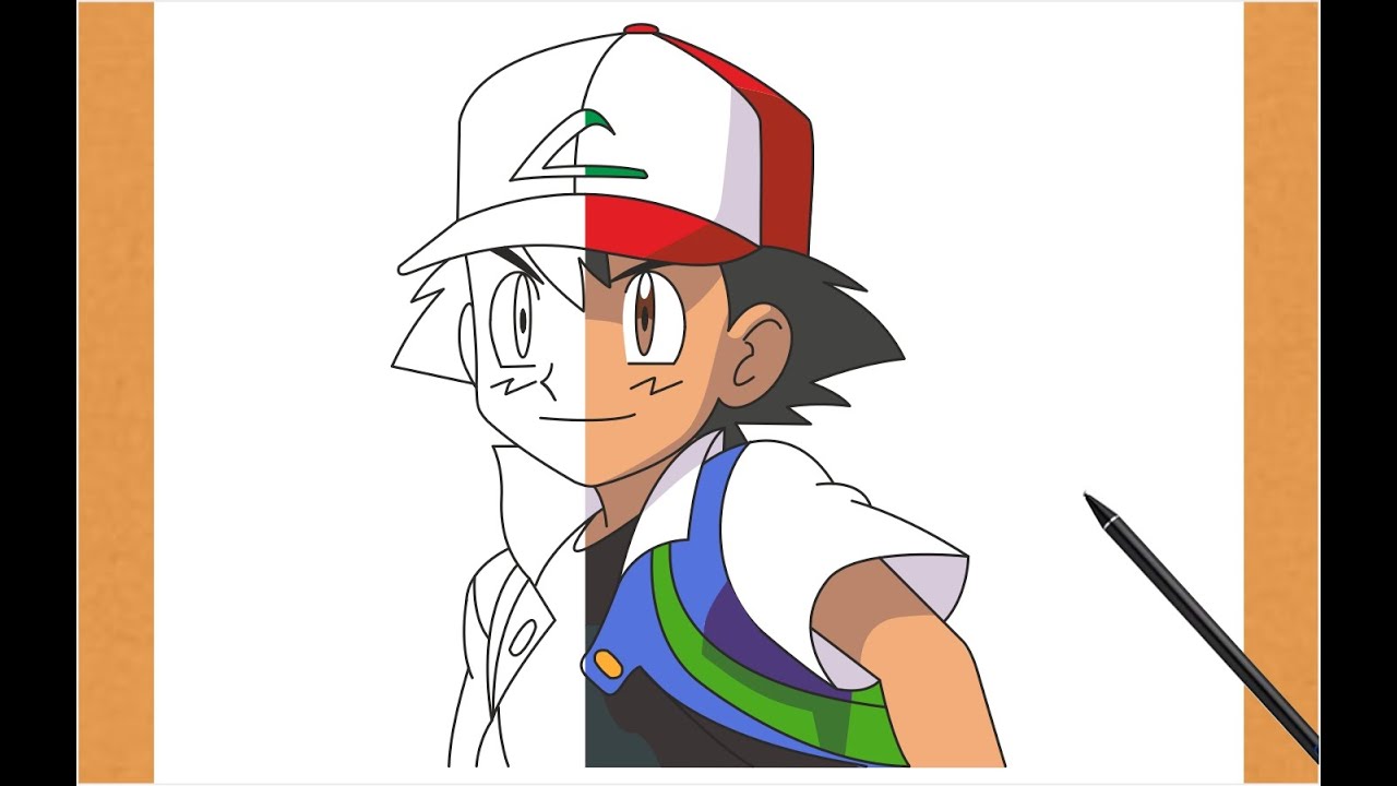 Como Desenhar o Ash do Pokémon - Desenho Passo a Passo 