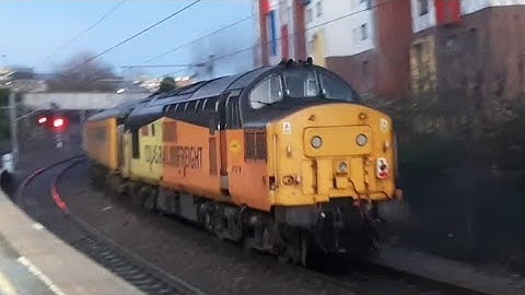 *Thrash and Clag* Rare Class 37 test train passes Manors Station.