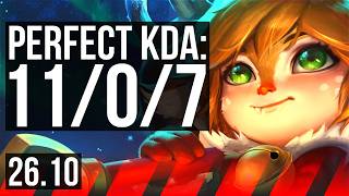 POPPY vs MALPHITE (TOP) | Perfect KDA: 11/0/7 | NA Grandmaster | 26.10