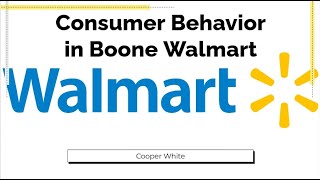 Consumer Behavior Observation 3 - Cooper White