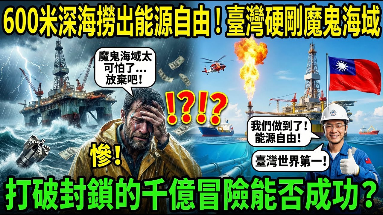 六百米深海撈出能源自由！臺灣硬剛魔鬼海域，打破封鎖的千億冒險能否成功？