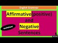 Affirmative and Negative sentences in English Grammar | affirmative to negative | kidspride