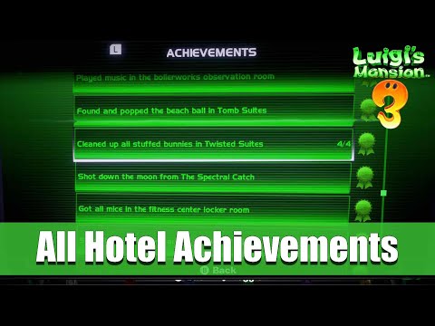 Luigi's Mansion - All Hotel Achievements