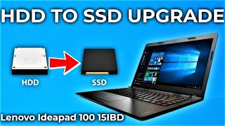 Lenovo 100 15IBD Replacing upgrading the HDD to 2022 Guide - YouTube