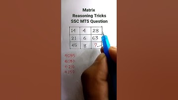Missing Number Series| Matrix Reasoning Classes| Reasoning for SSC MTS CGL GD CHSL| #shorts