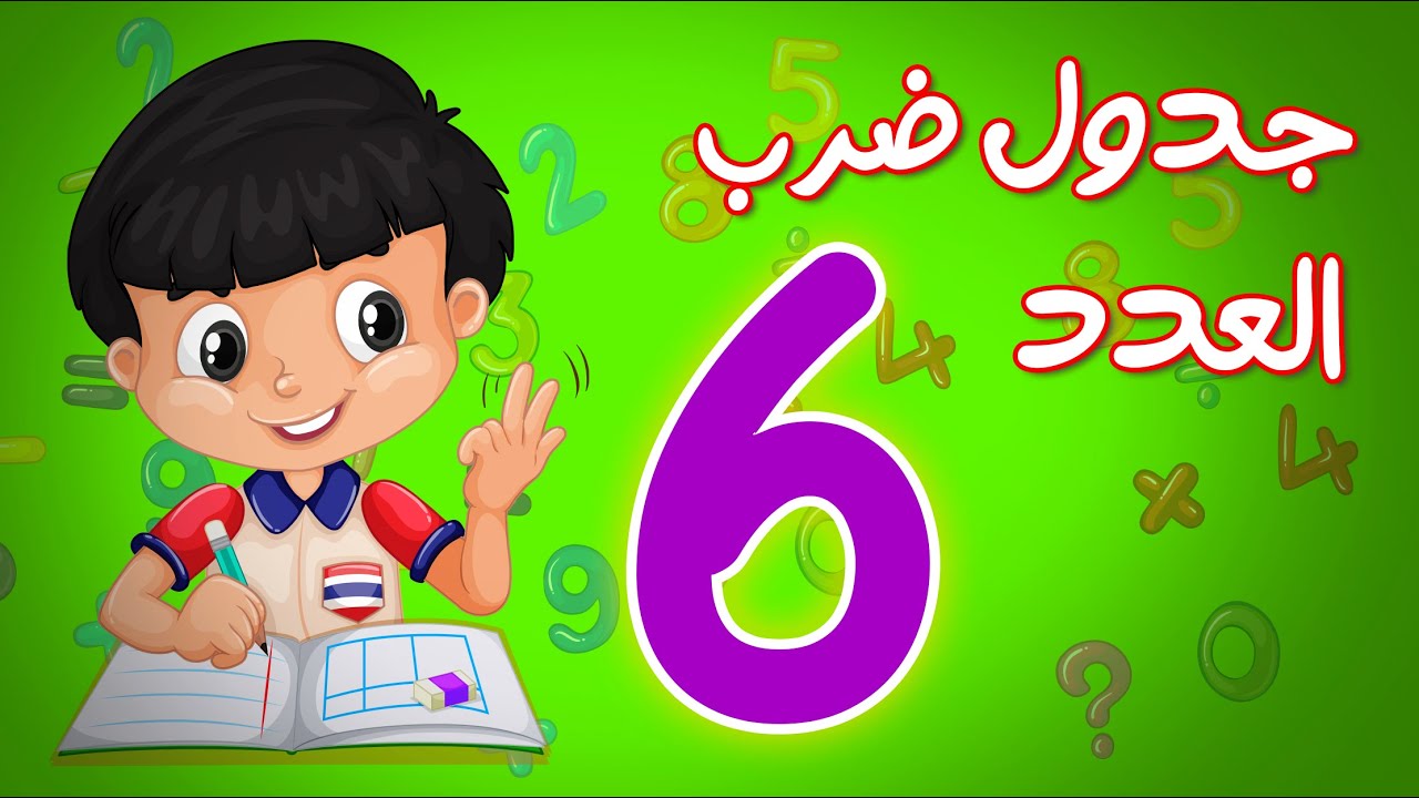 تعلم جدول ضرب الرقم 6 بسهولة - شرح مفصل للأطفال - YouTube
