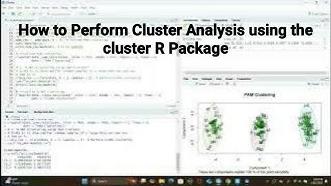 How to Perform Cluster Analysis using the R Package cluster  #r #clusteranalysis #PAM #CLARA #FANNY