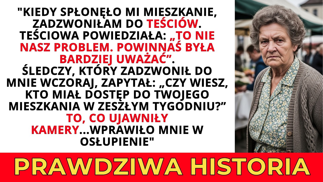 Gdy spłonęło mi mieszkanie, teściowie rzekli: „To nie nasz problem” – Aż przybył śledczy pożarowy.