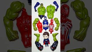 AVENGERS TOYS MARVEL'S, SPIDERMAN VS HULK VS CAPTAIN AMERICA VS SUPERMAN. #avengers #shorts