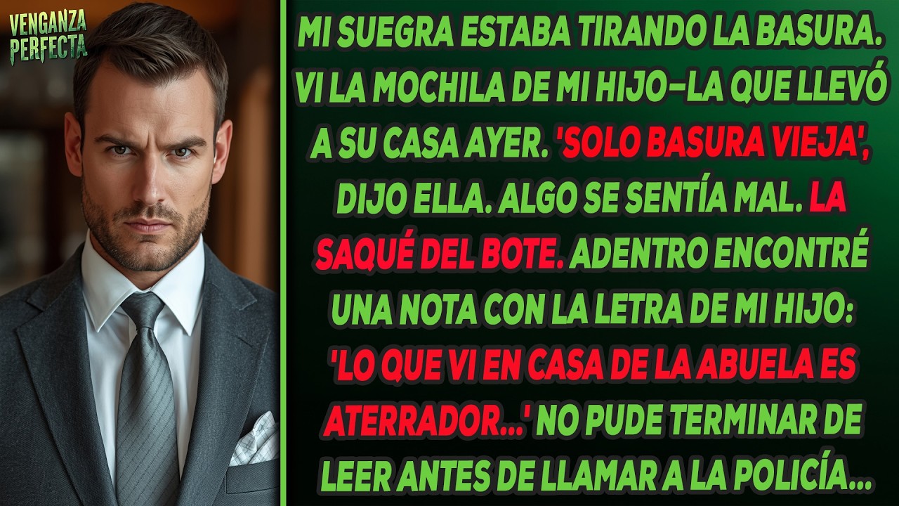 Encontré la mochila de mi hijo en la basura de mi suegra: cuando la abrí, me empezaron a temblar ...