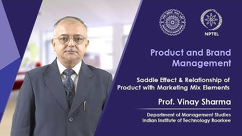 Lecture 16: Saddle Effect & Relationship of Product with Marketing Mix Elements