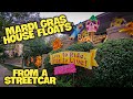 Mardi Gras House Floats from a Streetcar - Yardi Gras 2021 New Orleans