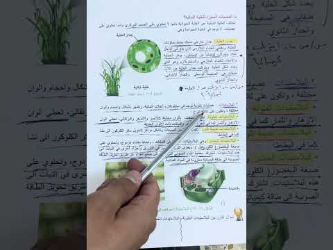 احياء الاول المتوسط شرح موضوع الخلية الحيواني ة والخلية النباتية صفحة ٣٢ ٣٣ ٣٤ وحل اسئلة صفحة ٣٥ ٣٦
