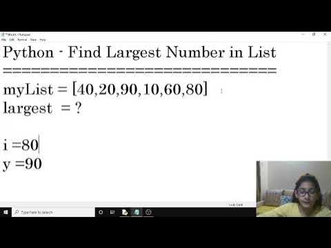 #7 Python - Find Largest Number in List - YouTube