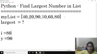 #7 Python - Find Largest Number in List