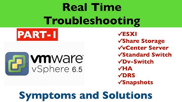 VMware vSphere Real time configuration and Troubleshooting  | Become VMware Expert
