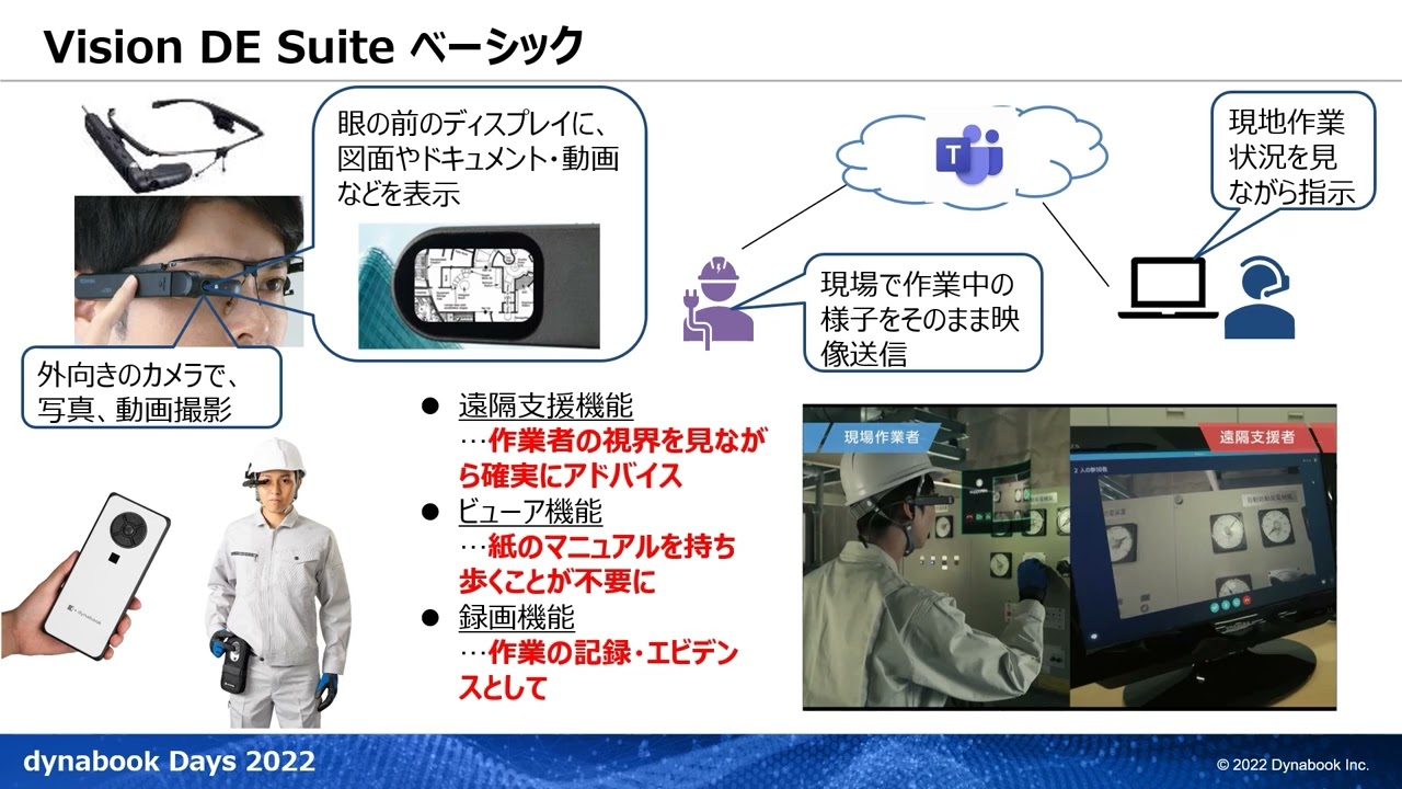 遠隔臨場・遠隔支援・現場の技能継承を行いたい | Dynabook デジタル 