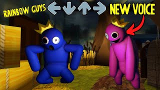 BLUE VS PINK New Voice | (Roblox Rainbow Friends FNF Mod)