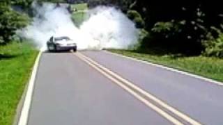 Mustang from hell burnout