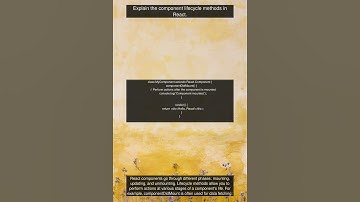 React lifecycle Interviewer Question Q&A #react #js #concept #jsx #interview